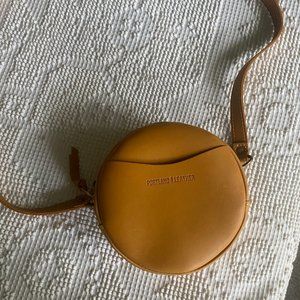 Portland Leather Small Circle Sunflower bag